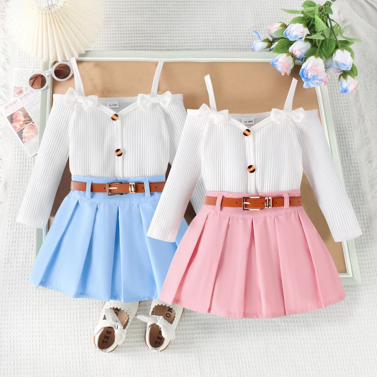 Off shoulder top and skirt