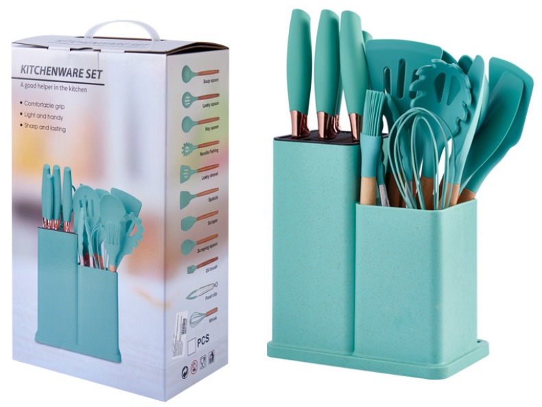 Big size silicone spoon/knife set