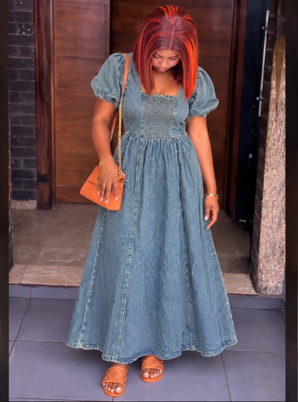 Long Jean Gown / Denim Maxi Dress