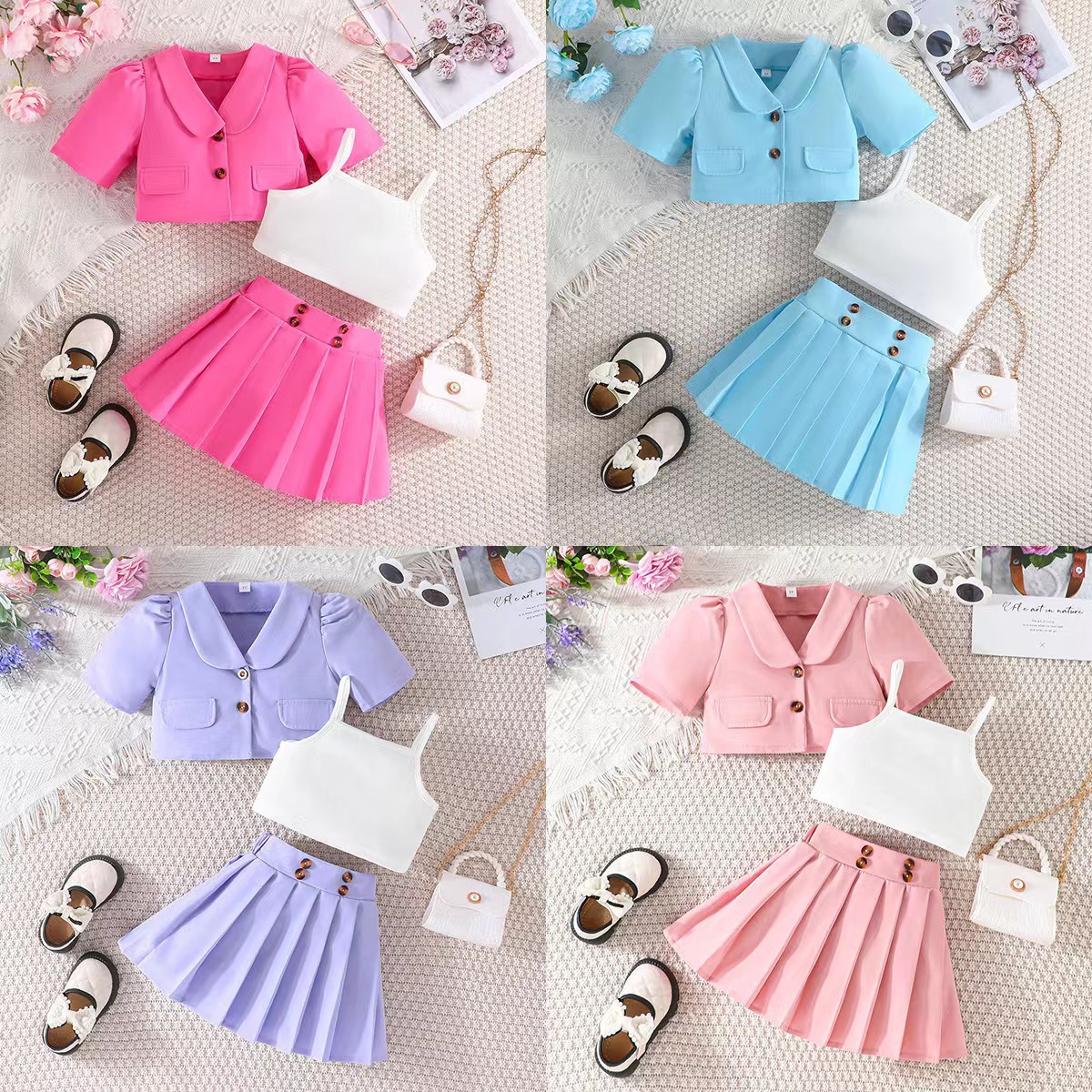 Girls three piece ( skirt, inner and jacket)